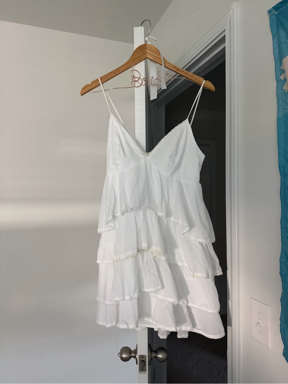 Abercrombie White Tiered Ruffle Dress
